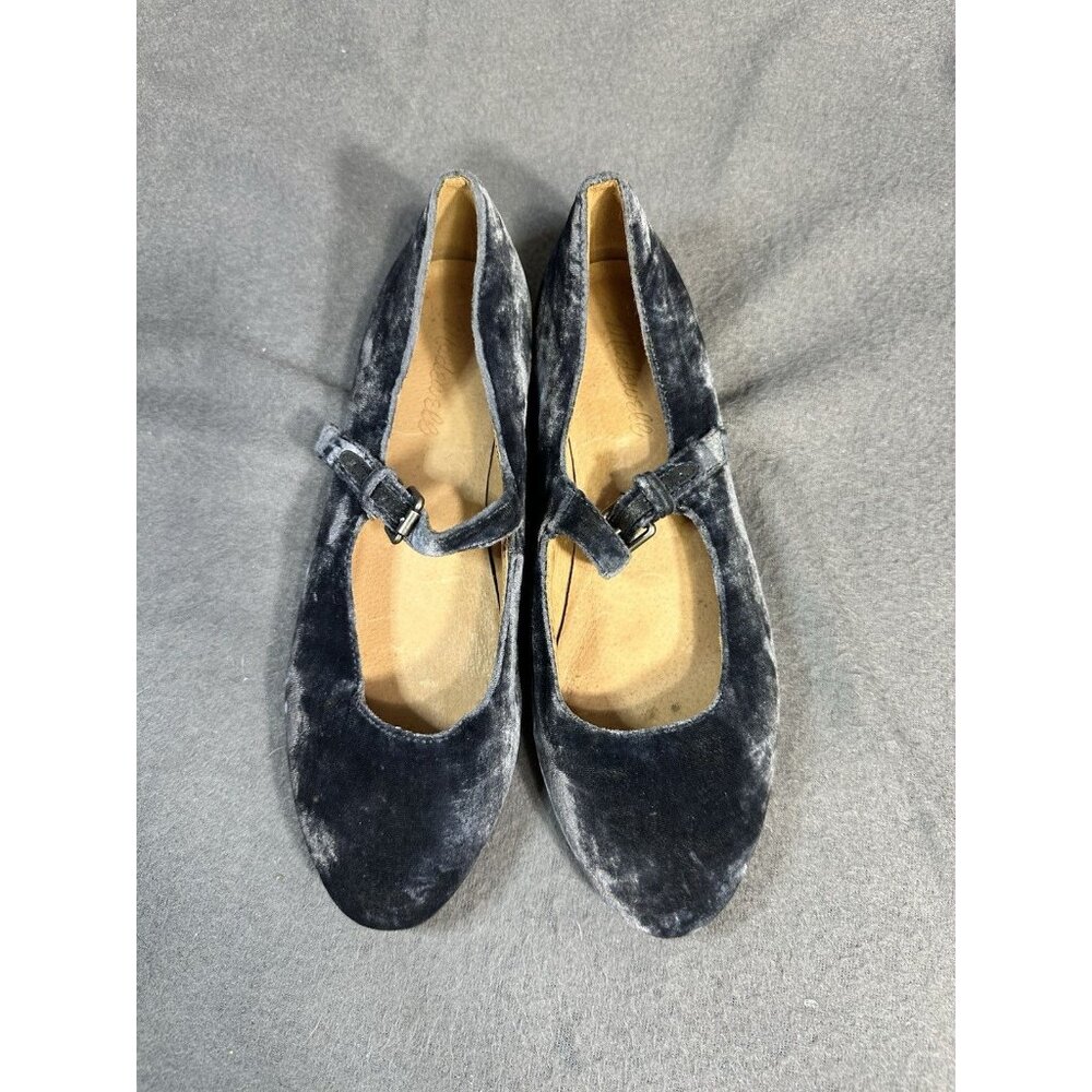 Madewell Lillie Mary Jane Flats Velvet Buckle Ballet Shoes Women’s 7 - Picture 4 of 11